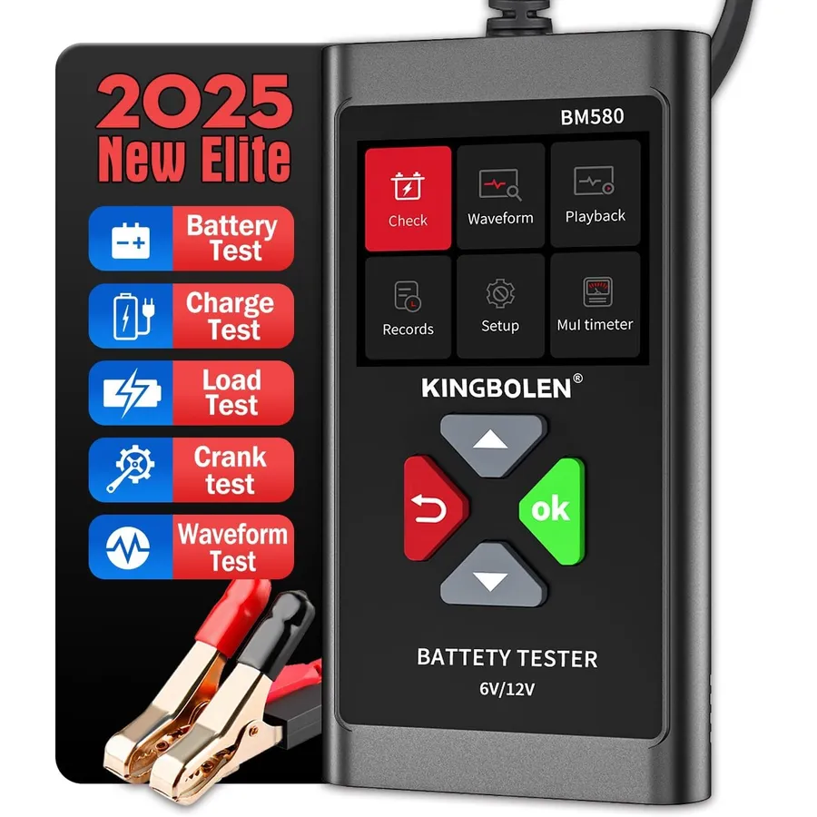 Kingbolen BM580 - comprobador de baterías con pantalla a color