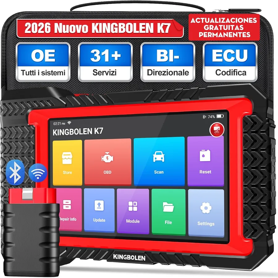 Kingbolen K7 - máquina de diagnosis de 7 pulgadas con actualizaciones de por vida