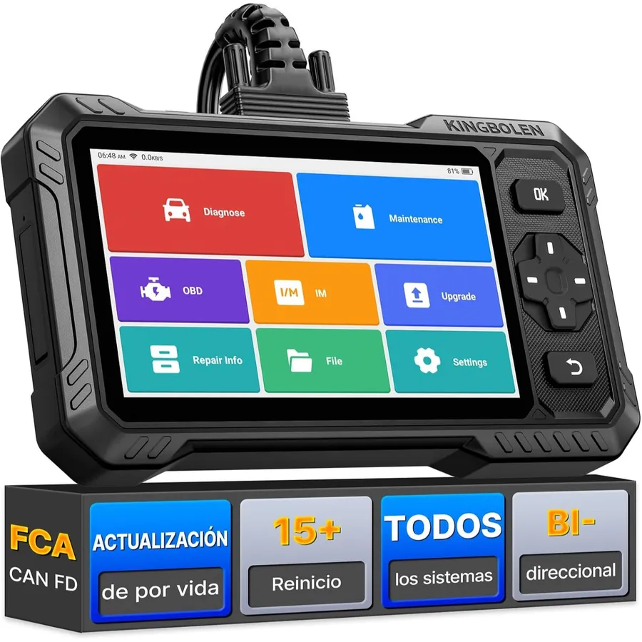 Kingbolen S6 Elite - máquina de diagnosis de 6,2 pulgadas para todos los sistemas